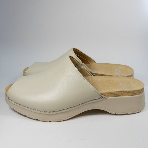 DANSKO Ravyn Peep Toe Platform Sandals Size 41 10.5 11 Ivory Leather NEW $140 - Picture 4 of 12